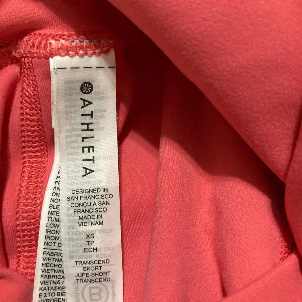 Athleta Transcend Skort Pink Womens XS Performance Activewear Skirt Gym Workout